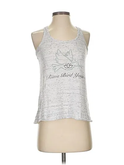 Pre-owned Bella+canvas Tank Top Silver Halter Neckline Tops