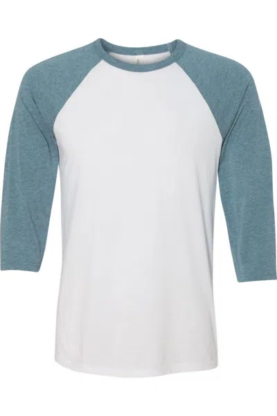 Bella+canvas Three-quarter Sleeve Baseball Tee In Multi
