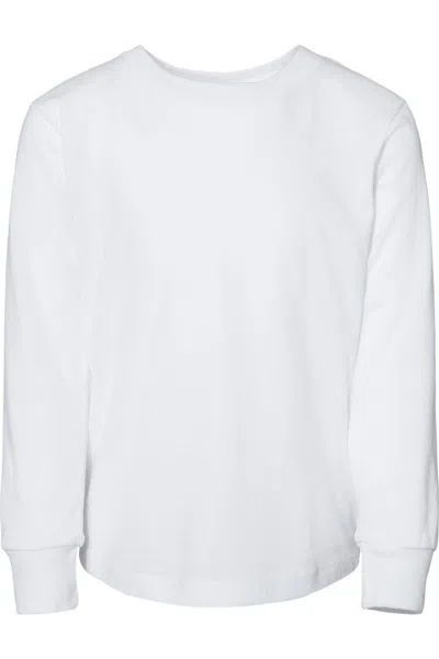 Bella+canvas Kids' Toddler Jersey Long Sleeve Tee In White