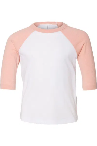 Bella+canvas Kids' Toddler Three-quarter Sleeve Baseball Tee In Multi