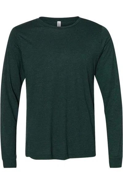 Bella+canvas Triblend Long Sleeve Tee In Green