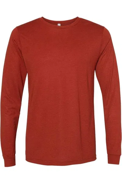 Bella+canvas Triblend Long Sleeve Tee In Red