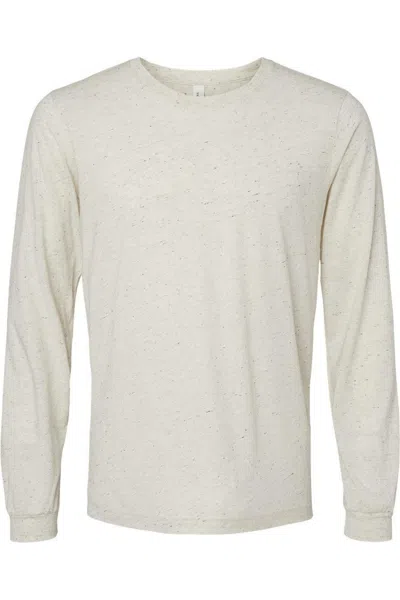 Bella+canvas Triblend Long Sleeve Tee In White