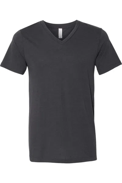 Bella+canvas Triblend V-neck Short Sleeve Tee In Black
