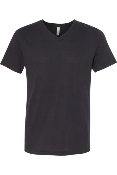 Bella+canvas Triblend V-neck Short Sleeve Tee In Black