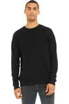 Bella+canvas Unisex Adult Fleece Drop Shoulder Sweatshirt In Black