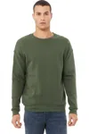 Bella+canvas Bella + Canvas Unisex Adult Fleece Drop Shoulder Sweatshirt In Green