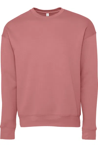 Bella+canvas Bella + Canvas Unisex Adult Fleece Drop Shoulder Sweatshirt In Pink