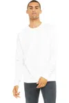 Bella+canvas Unisex Adult Fleece Drop Shoulder Sweatshirt In White