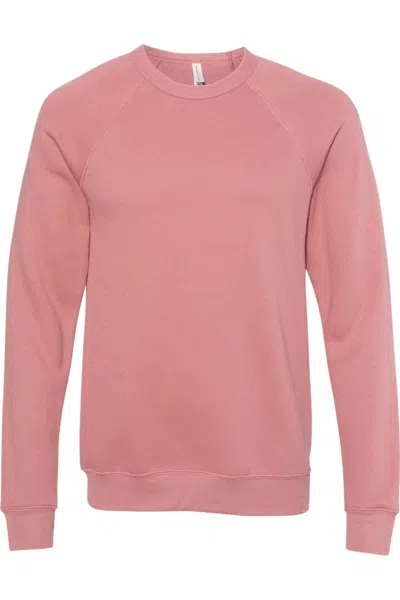 Bella+canvas Bella + Canvas Unisex Adult Fleece Raglan Sweatshirt In Pink