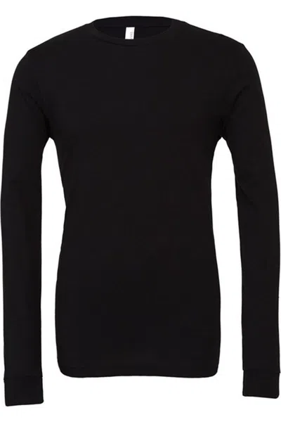 Bella+canvas Unisex Adult Jersey Long-sleeved T-shirt In Black