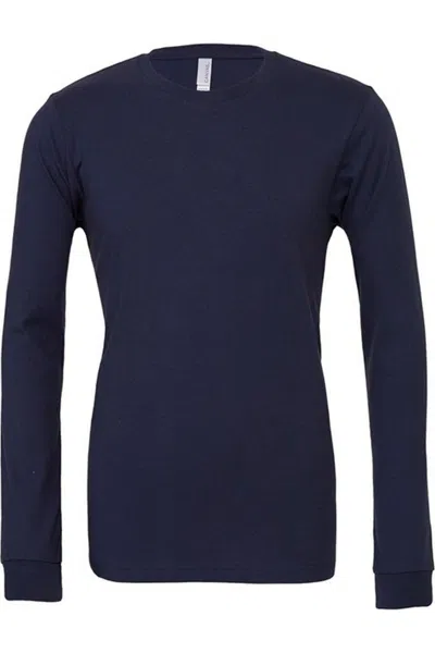 Bella+canvas Unisex Adult Jersey Long-sleeved T-shirt In Blue