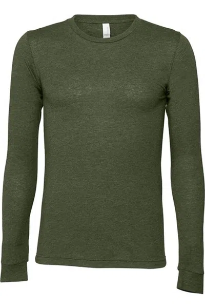 Bella+canvas Unisex Adult Jersey Long-sleeved T-shirt In Green
