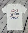 Bella+canvas Unisex Bella Canvas Home Of The Free Tee In White