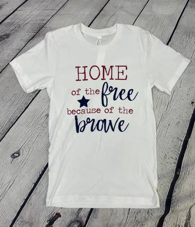 Bella+canvas Unisex Bella Canvas Home Of The Free Tee In White