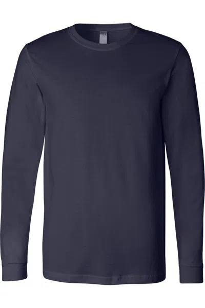 Bella+canvas Unisex Jersey Long Sleeve Tee In Blue
