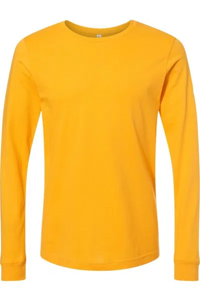 Bella+canvas Unisex Jersey Long Sleeve Tee In Gold