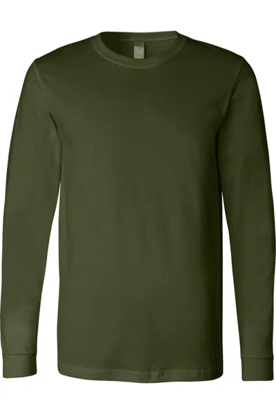 Bella+canvas Unisex Jersey Long Sleeve Tee In Green
