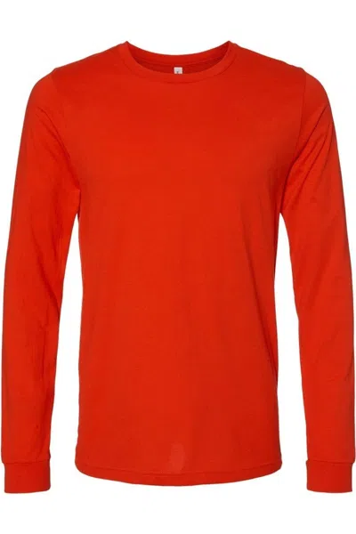 Bella+canvas Unisex Jersey Long Sleeve Tee In Red