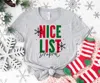 Bella+canvas Unisex Nice List Dropout Graphic Tee In Gray In Grey