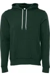 Shop Bella+canvas Bella + Canvas Unisex Pullover Polycotton Fleece Hooded Sweatshirt / Hoodie In Green