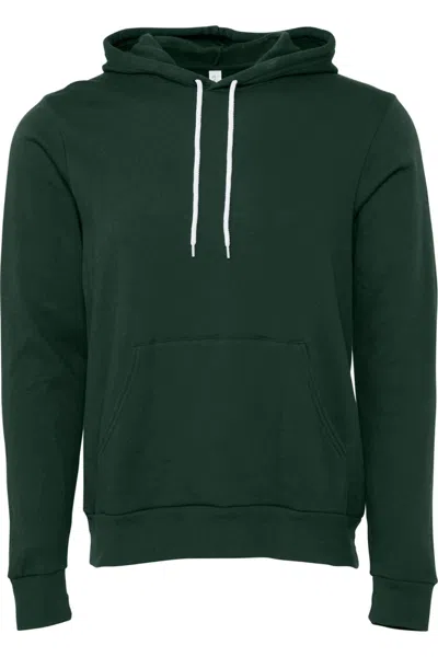 Bella+canvas Bella + Canvas Unisex Pullover Polycotton Fleece Hooded Sweatshirt / Hoodie In Green