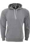 Bella+canvas Bella + Canvas Unisex Pullover Polycotton Fleece Hooded Sweatshirt / Hoodie In Grey