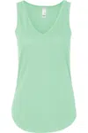 Bella+canvas Women's Flowy V-neck Tank In Green