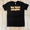 Bella+canvas Women's Hey There Pumpkin Shirt In Black In Black
