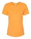 Bella+canvas Women's Relaxed Fit Heather Cvc Tee In Orange