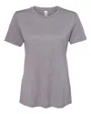 Bella+canvas Women's Relaxed Fit Triblend Tee In Grey
