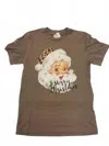 Bella+canvas Women's Retro Santa Graphic Tee In Green In Brown