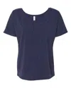 Bella+canvas Women's Slouchy Tee In Blue