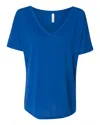 Bella+canvas Women's Slouchy V-neck Tee In Blue