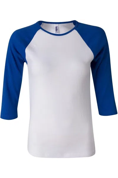 Bella+canvas Womens 1x1 Baby Rib Raglan Three-quarter Sleeve Tee In Multi