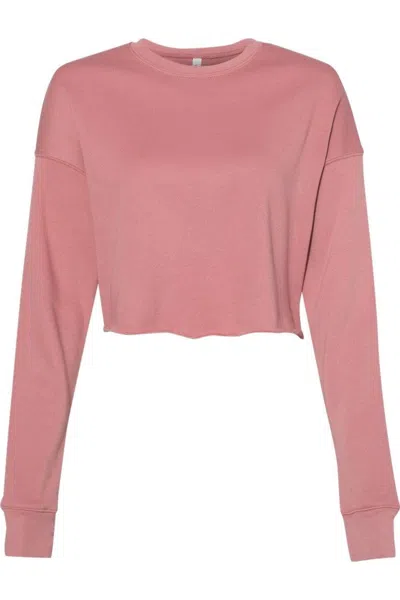 Bella+canvas Women´s Crop Crew Fleece In Pink