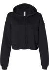 Bella+canvas Women´s Crop Fleece Hoodie In Black