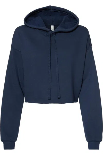 Bella+canvas Women´s Crop Fleece Hoodie In Blue