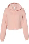 Bella+canvas Women´s Crop Fleece Hoodie In Pink