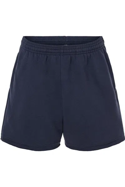 Bella+canvas Women´s Cutoff Fleece Shorts In Blue