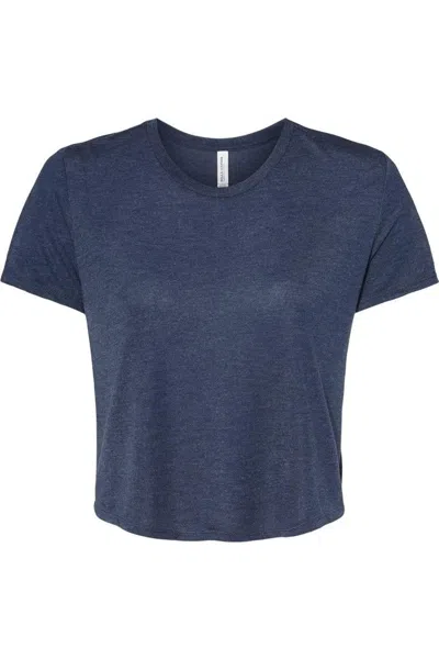 Bella+canvas Womens Flowy Crop Tee In Green