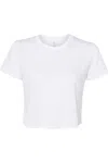 Bella+canvas Womens Flowy Crop Tee In White