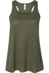 Bella+canvas Women´s Flowy Racerback Tank In Green