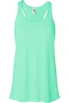 Shop Bella+canvas Women´s Flowy Racerback Tank In Green