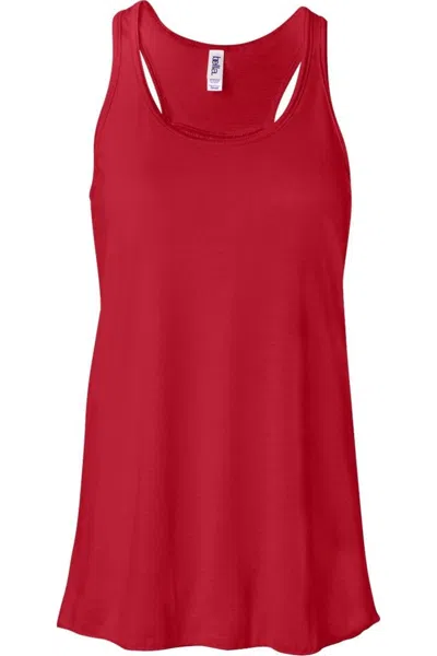 Bella+canvas Women´s Flowy Racerback Tank In Red