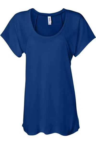 Bella+canvas Womens Flowy Raglan Tee In Blue
