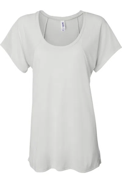 Bella+canvas Womens Flowy Raglan Tee In White