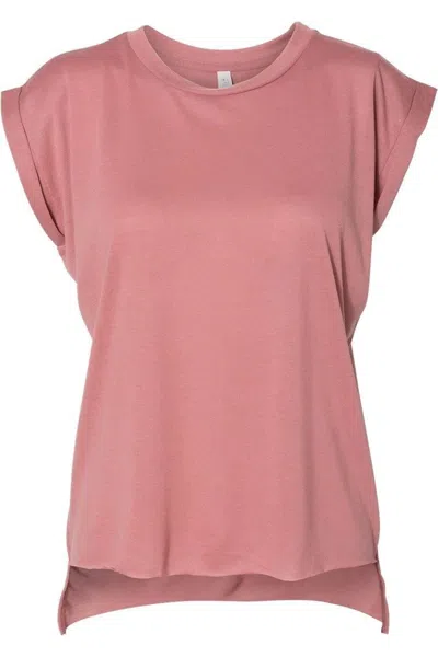 Bella+canvas Womens Flowy Rolled Cuffs Muscle Tee