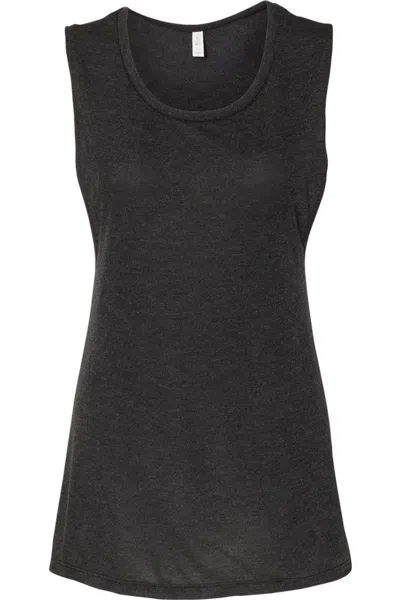 Bella+canvas Women´s Flowy Scoop Muscle Tank In Black