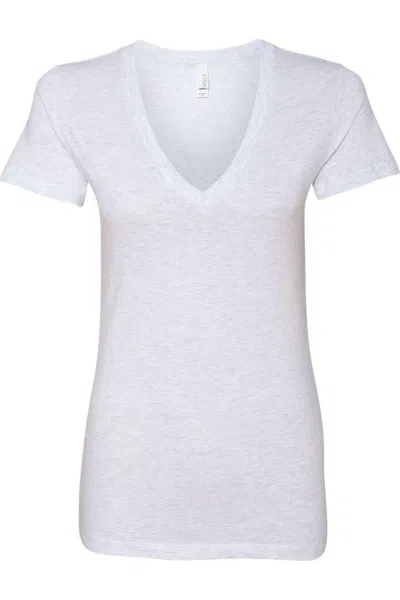 Bella+canvas Womens Jersey Deep V-neck Tee In Gray